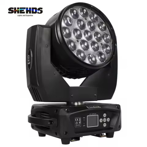 Good Price for 2Pcs Beam+Wash 19x15W RGBW Zoom Lighting DMX Control For Christmas Lights Indoor Disc