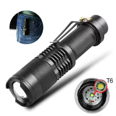 ZK20 8000 Lumens 5 Mode LED Flashlight Zoomable Rechargeable Focus Torch Flash Light Lamp By 1*18650