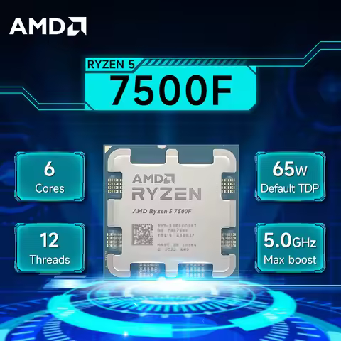 AMD Ryzen 5 7500F 3.7GHz 6-Core 12-Thread L3=32M Processor 65W R5 7500F Socket AM5 5NM DDR5 New but 