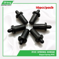 (10pcs) Black PVC Spring Hinge Door Hinge Spring Pintu PVC Engsel Pintu