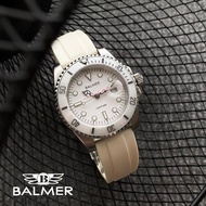 [Original] 7918G SS-1 Balmer Sapphire Men's Watch with White Dial and White Rubber Strap | Official 