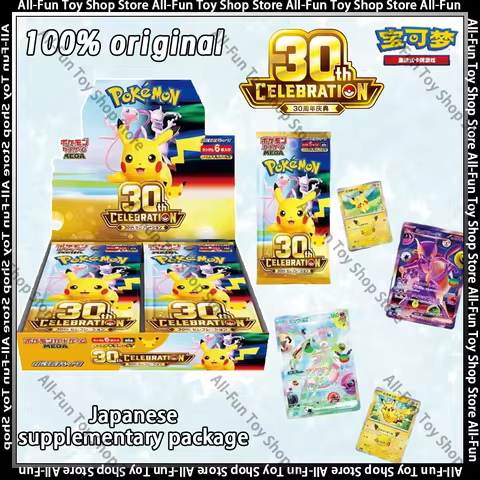 100% Original Pokemon Card 30th Anniversary Supplement Pack TCG Japanese M6a Booster Box Celebration