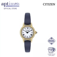 [Aptimos] Citizen Eco-Drive EG2995-01A White Dial Women Black Leather Strap Watch