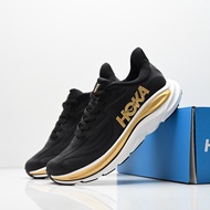 HOKA ONE ONE CLIFTON 10 Men's Running Shoes Breathable Shock Absorbing Sneakers Black Gold 0DOV