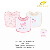 Bebe Favour 3Pc Interlock Bib BP41438 BP41444 BP41504 BP41505 BP41506 BP41510 BP41511 BS41561 BS4156