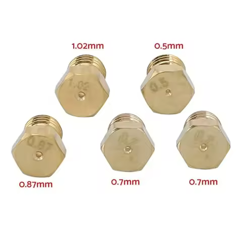 5Pcs LPG Gas Nozzle Jet Set 0.5/0.7/0.87/1.02 Burner Gas Hob LPG Conversion Kit Nozzles Propane Inje