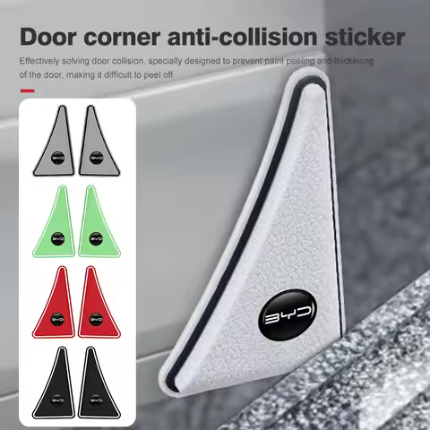 2pcs Car Door Corner Cover Anti Collision Bumper Sticker For BYD M6 G3 G5 T3 F3 F0 S6 S7 E5 E6 L3 Ta