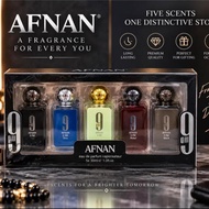 AFNAN 9PM 9AM Eau de Parfum 5x30ml 5 Scents Perfume Gift Set (Black, Blue, White, Elixir, Rebel)