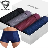 Men's Ice Silk Underwear Briefs Breathable Comfortable Hollow Cold Cool Sense of Mesh Boxers (3 Pcs)