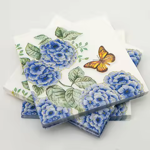 5 Packs Color Printed Paper Towels Disposable Napkins for Party Wedding Hotel Napkins Kleenex Handke