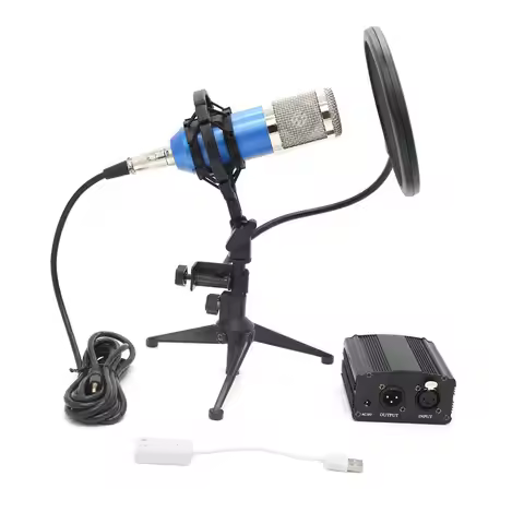 New BM 800 Microphone Professional Recording Condenser Microphone Portable Filter Triangle Bracket K