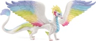 schleich 70728 Bayala Rainbow Dragon, Colourful Dragon Figure with 30.2 cm Wingspan and Movable Part