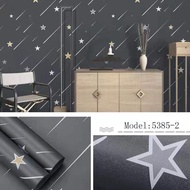 Gray BASIC STAR WALL WALLPAPER 7m to 8m x 45cm