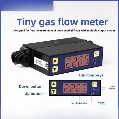 Micro gas flow meter controller with digital display gas mass flow meter compressed air flow sensor