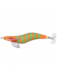 1PC señuelo de pesca luminoso Wobbler, señuelo falso camarón Jig Hook, señuelo de pesca de madera calamar Jigging, 4.0# 15cm28g, anzuelo para pulpo, aparejo de mar