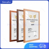 Solid Wood Picture Frame Wall Hanging No Drilling A3 Frame