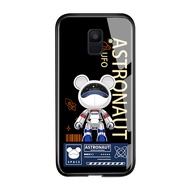 เคสม็อบสำหรับ Samsung Galaxy A8 2018 A8บวก2018 A9 2018 A530 A730 Lnterstellar Bear เคสโทรศัพท์เรียบกระจกเทมเปอร์นุ่มเคสเคสกันกระแทก