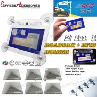 2in1 RFID with Roadtax Holder logo holder / Logo Road tax Holder Car Pemegang Road Tax Kereta acryli