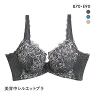 Beautiful back silhouette floral embroidery bra (Sizes B-E)(202753B)(Direct from Japan)2