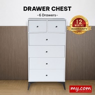 Almari Baju Laci / 6 Drawer Chest with Legs Laci Baju storage wardrobe alamari baju murah bedroom wo