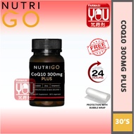 [YOUPHARMACY] NutriGo CoQ10 Plus 300mg (30's / 2x30's)