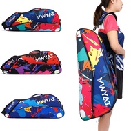 YWYAT 3-6Pcs Badminton Rackets Bag With Shoes Compartment Waterproof Badminton Racket One Shoulder B