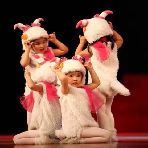 Kids Animal Costume Hallowmas Little Lamb and Big Bad Wolf Doc McStuffins Cartoon Animal Cosplay Cos
