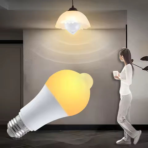 PIR Motion Sensor Light with Motion Sensor Night Light 85-265V B22 E27 Motion Activate LED Lamp for 