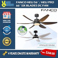 [Climate Voucher] Fanco Heli 56 Inch / Heli Pro 66 Inch 6 Blades Big DC Ceiling Fan