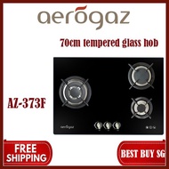 Aerogaz AZ-373F - 70cm Tempered glass hob | 3 burner | Local warranty | Free Delivery |