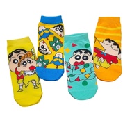 Shinchan Ankle Socks B Adult Short Socks with Cartoon Pattern