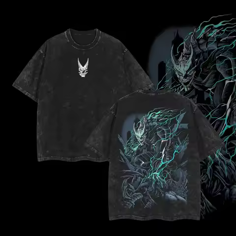 Kaiju No. 8 Anime Graphic T Shirt Men Women Short Sleeve Cotton Tshirts Vintage Washed Tee Harajuku 
