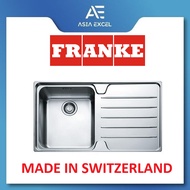 FRANKE LSX 611 SINGLE BOWL STAINLESS STEEL MADE IN SWITZERLAND KITCHEN SINK WITH WASTE & BOTTLE TRAP