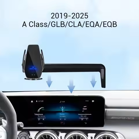 2019-2025 For Mercedes Benz A Class GLB CLA EQA EQB Car Screen Phone Holder Wireless Charger 10.25 I