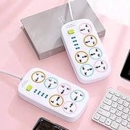 J06U 6-hole power outlet with integrated USB, convenient and durable for all needs【 T6V S 】dt2k