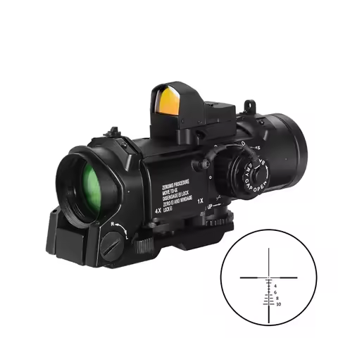 1x-4x Fixed Dual Purpose Scope With Mini Red Dot Scope Red Dot Sight Rifle Scope