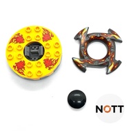 Lego Ninjago Spinner Flat 6x6x1 Orange Fire