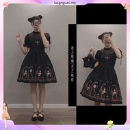 Full Print Aria of Light|Night Whispering Suspender lolita Gote Skirt lolita Suspender Skirt