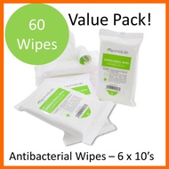 Antibacterial Wipes 6 in 1 Pack (6 x 10 s) Child Friendly, Kill 99.99% of germs Fragrance/Alcohol/Si