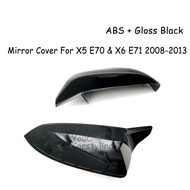 E70 ABS Gloss Black Mirror Cover For BMW X5 E70 & X6 E71 Replacement Style Side Door Rear View Mirro