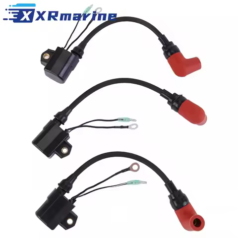 Ignition Coil 697-85570-00-00 Fits for Yamaha Marine Outboard 2 Stroke 25 to 90 HP P50 C55 C60 Engin