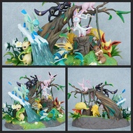 Pokemon Eevee Family Reevee Fire Eevee Flower Fairy Ornament Model Boxed Figure