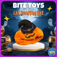 BITE Toys Cat Pumpkin Hat 🎃 Halloween Pet Costume for Cats | Topi Kucing Tema Halloween Labu Comel