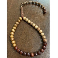 TASBIH 33biji 3 teras 8mm,kenaung merah +bidara arab+gemunggal