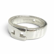 Excellent condition □ HERMES New Hercules AG925 H logo ring, silver, size 52 (equivalent to JP 5), w