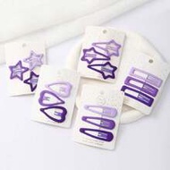 15pcs Pink Hair Clips, Heart And Star Shape BB Clips, Gradient Matte Side Bangs Hair Clips For Women