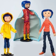 Anime Coraline Doll NECA Coraline Figure The Secret Door Coraline y la Puerta Secreta Raincoat Actio