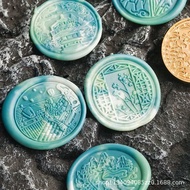 8 ️ ⃣ Forbidden City Cultural Creative Thousand Miles Rivers Mountains Fire Lacquer Seal Chinese Sty