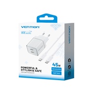 Event Product VENTION 2-Port USB (C + C) GaN Charger (45W/45W) with 5A USB-C to USB-C Cable