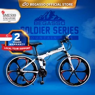 [🇸🇬 OFFICIAL STORE] Begasso 6-blade Foldable Mountain Bike with Disc Brake 21 Speed 24" and 26" Bikes Bicycle [Free Assembly &amp; Responsible Handover] Authentic Begasso Foldable Bike / Begasso Bike / Foldable Bike